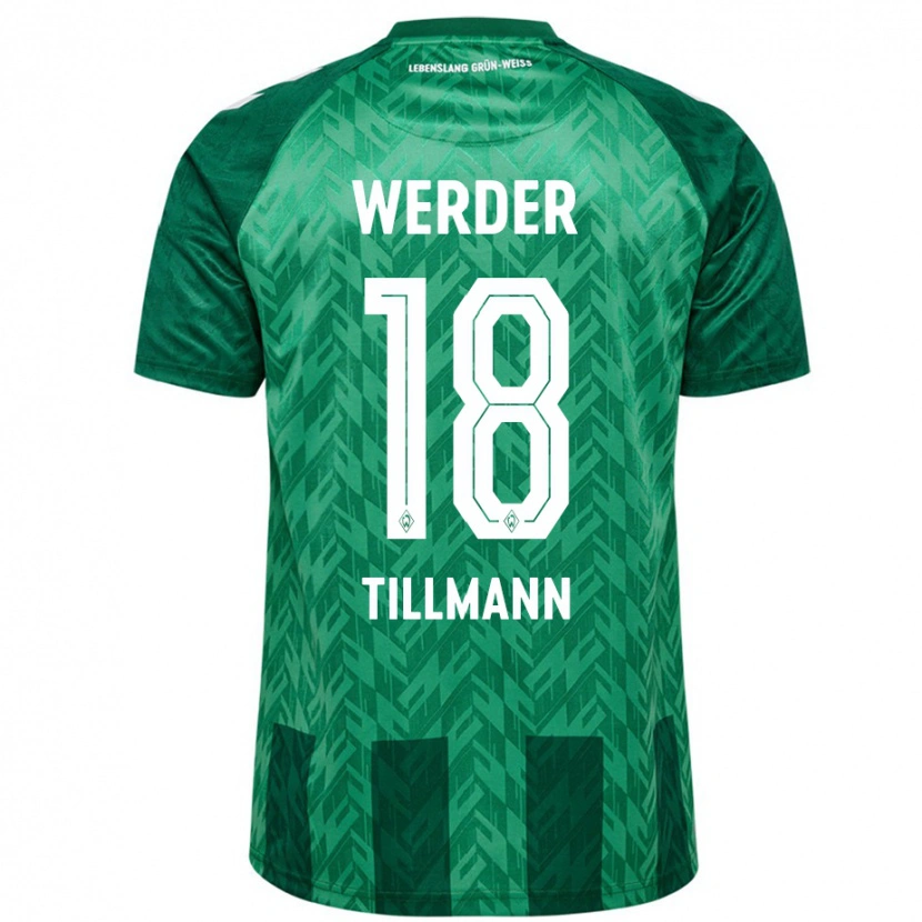 Danxen Dámské Felix Tillmann #18 Zelený Domů Hráčské Dresy 2024/25 Dres