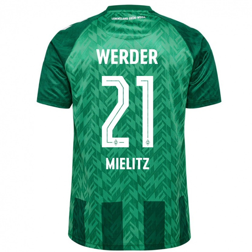 Danxen Dámské Sebastian Mielitz #21 Zelený Domů Hráčské Dresy 2024/25 Dres