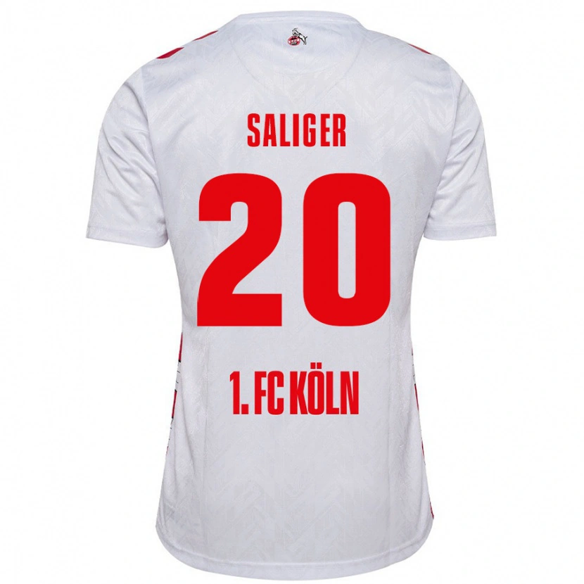 Danxen Dámské Jonas Saliger #20 Bílá Červená Domů Hráčské Dresy 2024/25 Dres