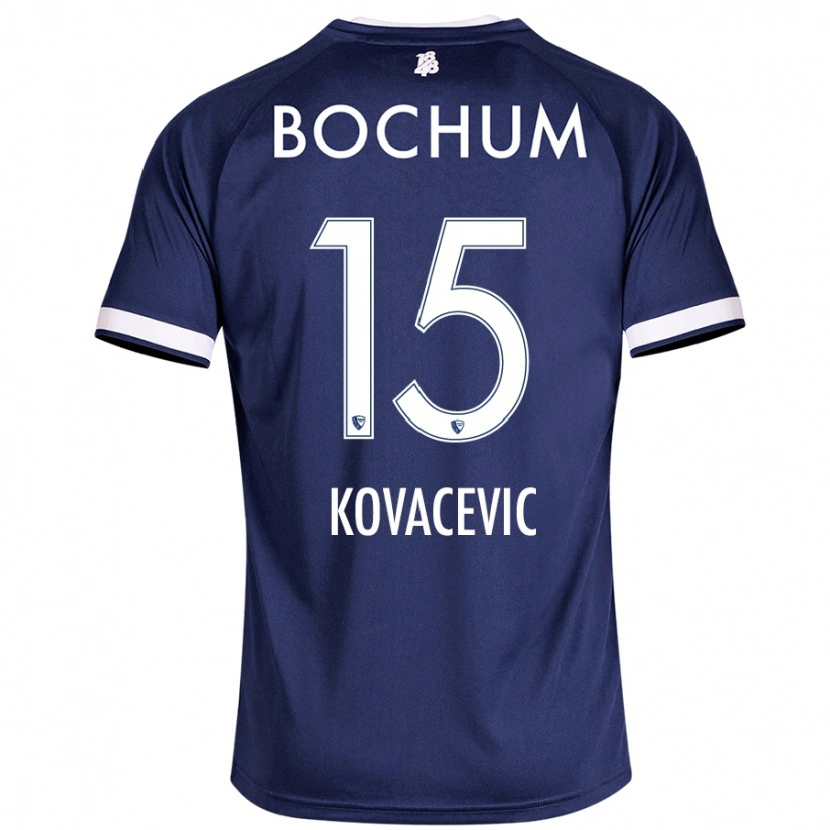 Danxen Dámské Elhan Kovacevic #15 Tmavě Modrá Domů Hráčské Dresy 2024/25 Dres