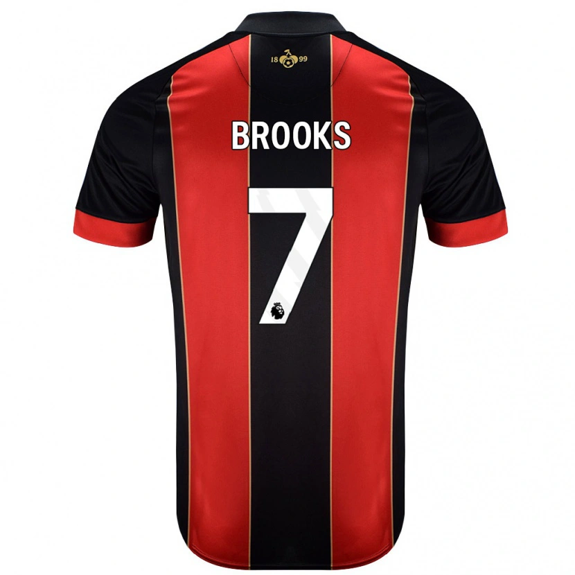 Danxen Dámské David Brooks #7 Červená Černá Domů Hráčské Dresy 2024/25 Dres