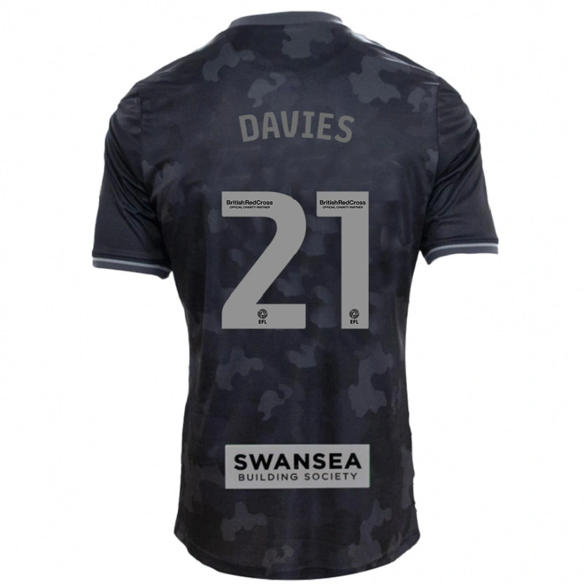 Danxen Dámské Laura Davies #21 Černý Daleko Hráčské Dresy 2024/25 Dres