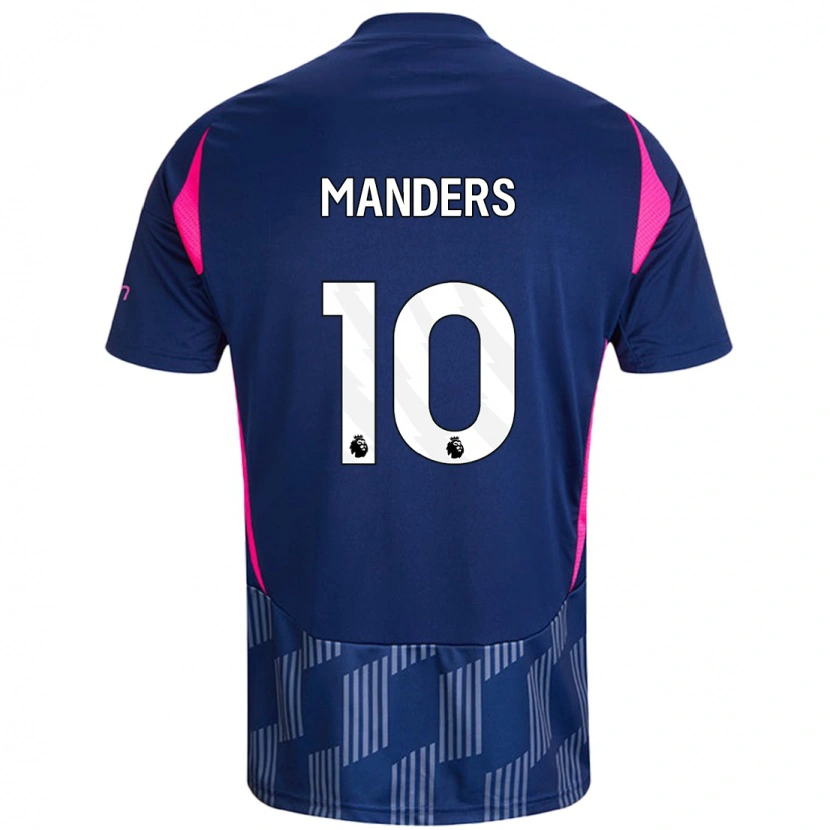 Danxen Dámské Holly Manders #10 Královsky Modrá Růžová Daleko Hráčské Dresy 2024/25 Dres