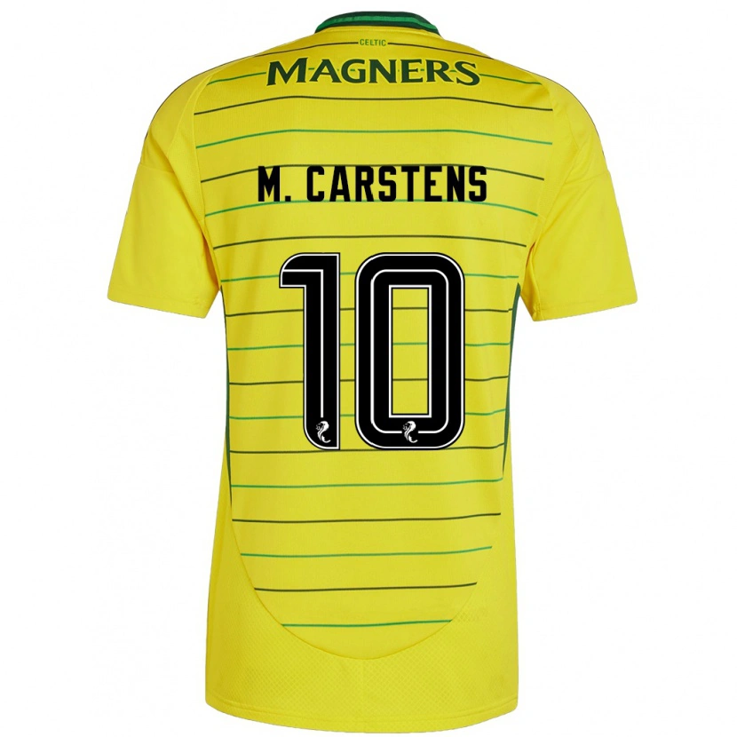 Danxen Dámské Mathilde Carstens #10 Žluť Daleko Hráčské Dresy 2024/25 Dres