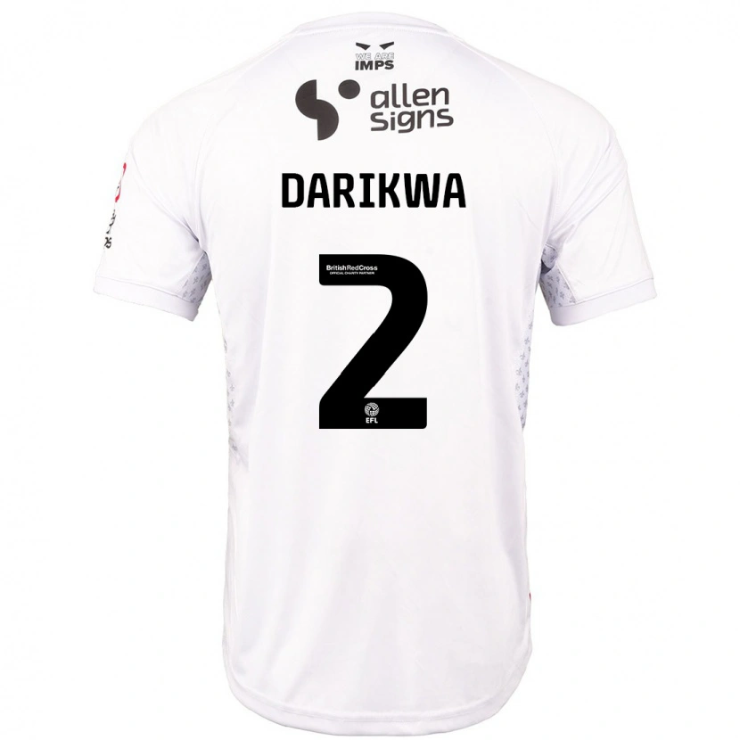Danxen Dámské Tendayi Darikwa #2 Červená Bílá Daleko Hráčské Dresy 2024/25 Dres