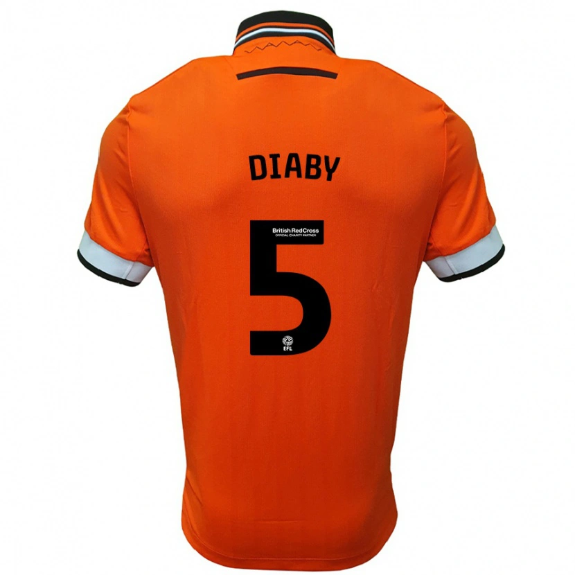 Danxen Dámské Bambo Diaby #5 Oranžová Bílá Daleko Hráčské Dresy 2024/25 Dres