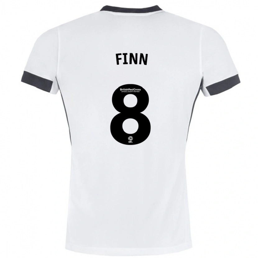Danxen Dámské Jamie Finn #8 Bílá Černá Daleko Hráčské Dresy 2024/25 Dres