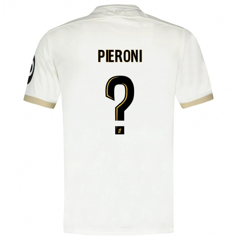 Danxen Dámské Dorian Pieroni #0 Bílé Zlato Daleko Hráčské Dresy 2024/25 Dres