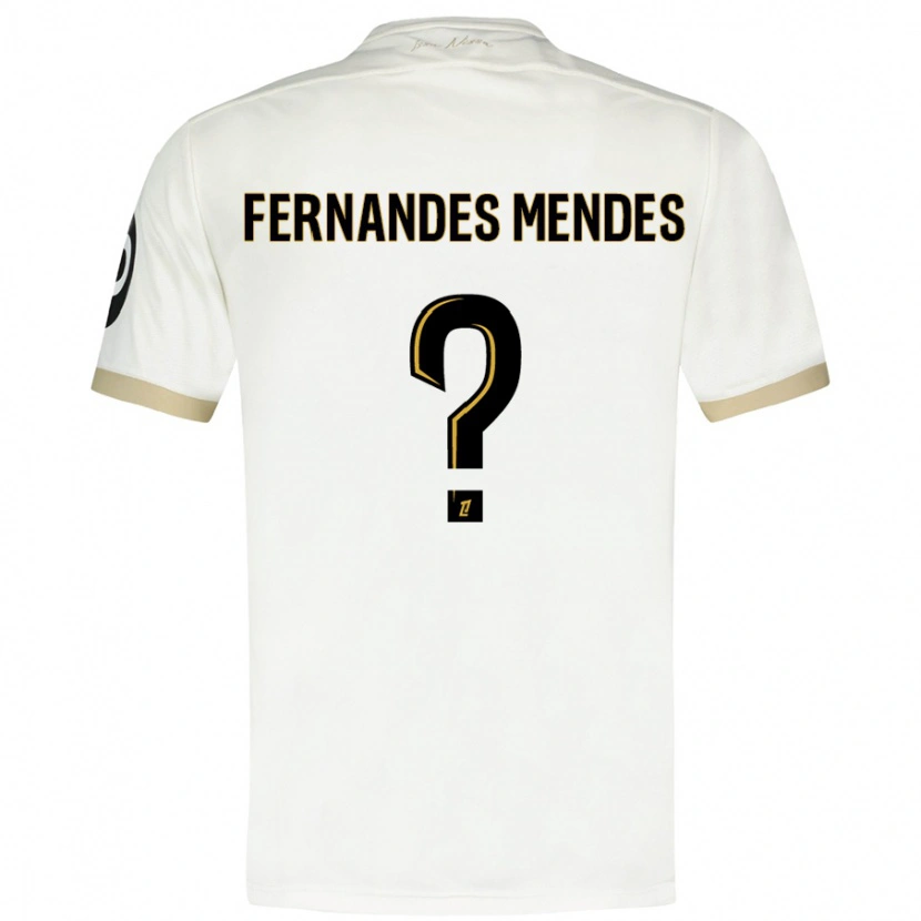 Danxen Dámské Mathis Fernandes Mendes #0 Bílé Zlato Daleko Hráčské Dresy 2024/25 Dres