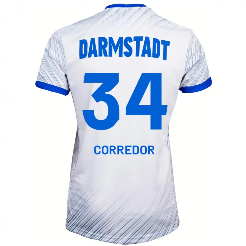 Danxen Dámské Killian Corredor #34 Bílá Modrá Daleko Hráčské Dresy 2024/25 Dres