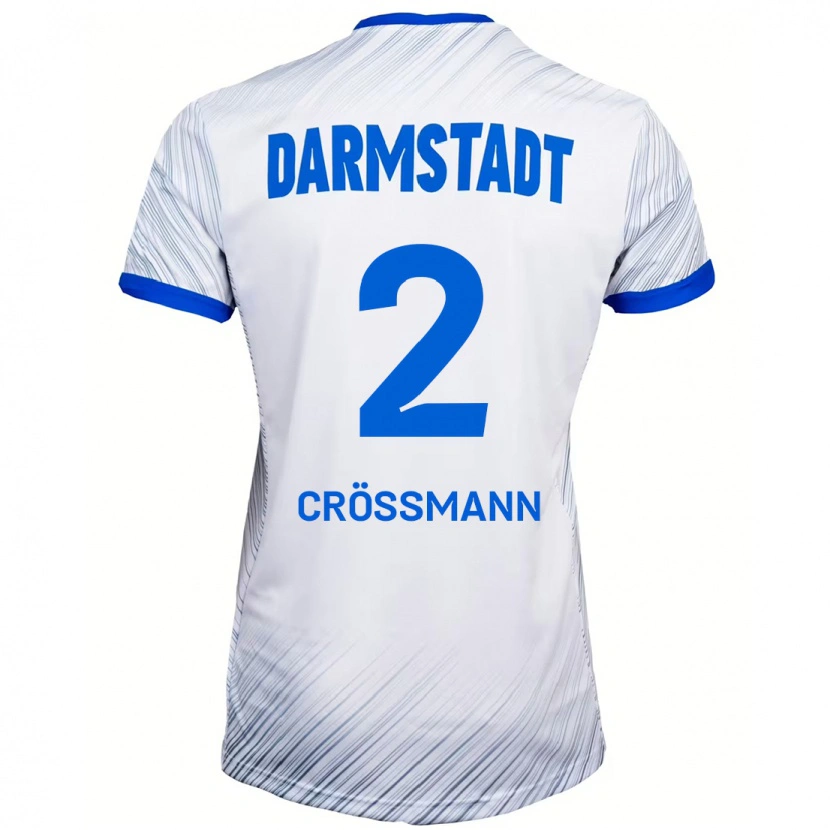 Danxen Dámské Elias Crößmann #2 Bílá Modrá Daleko Hráčské Dresy 2024/25 Dres