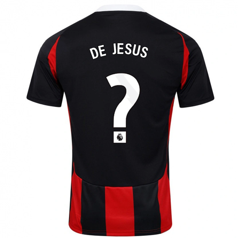 Danxen Dámské Brad De Jesus #0 Černá Červená Daleko Hráčské Dresy 2024/25 Dres