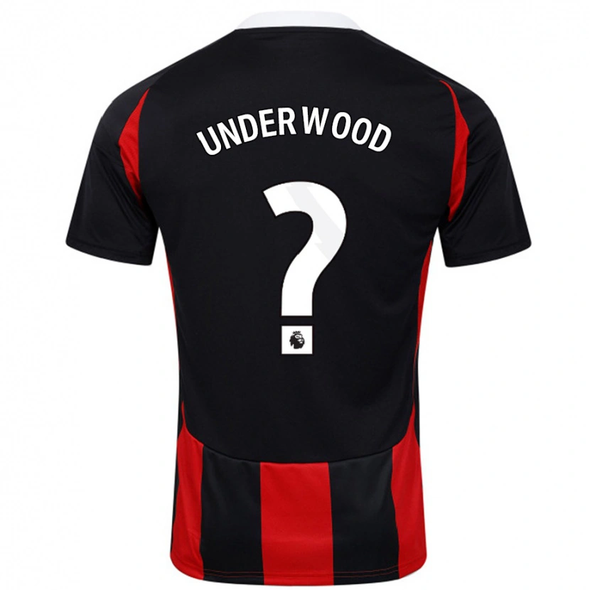 Danxen Dámské Marco Underwood #0 Černá Červená Daleko Hráčské Dresy 2024/25 Dres