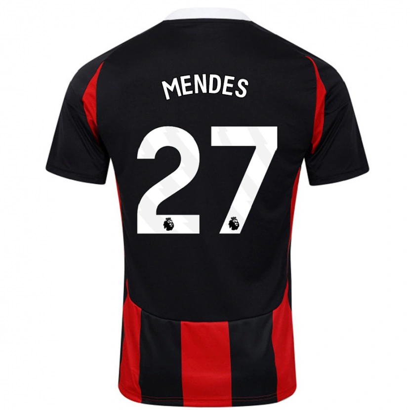 Danxen Dámské Megalie Mendes #27 Černá Červená Daleko Hráčské Dresy 2024/25 Dres