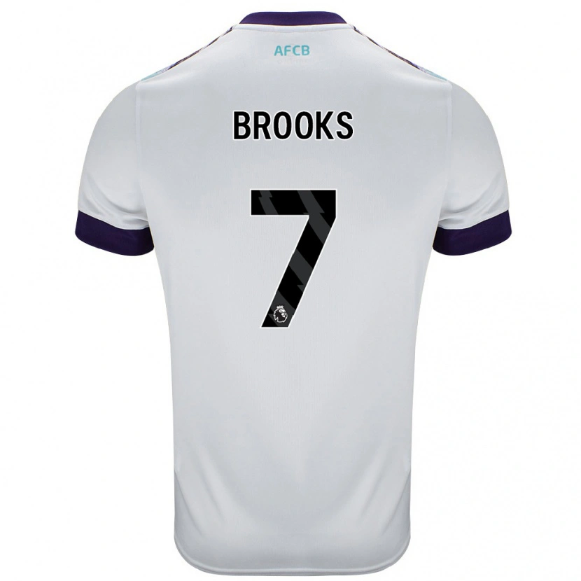 Danxen Dámské David Brooks #7 Bílá Zelená Fialová Daleko Hráčské Dresy 2024/25 Dres