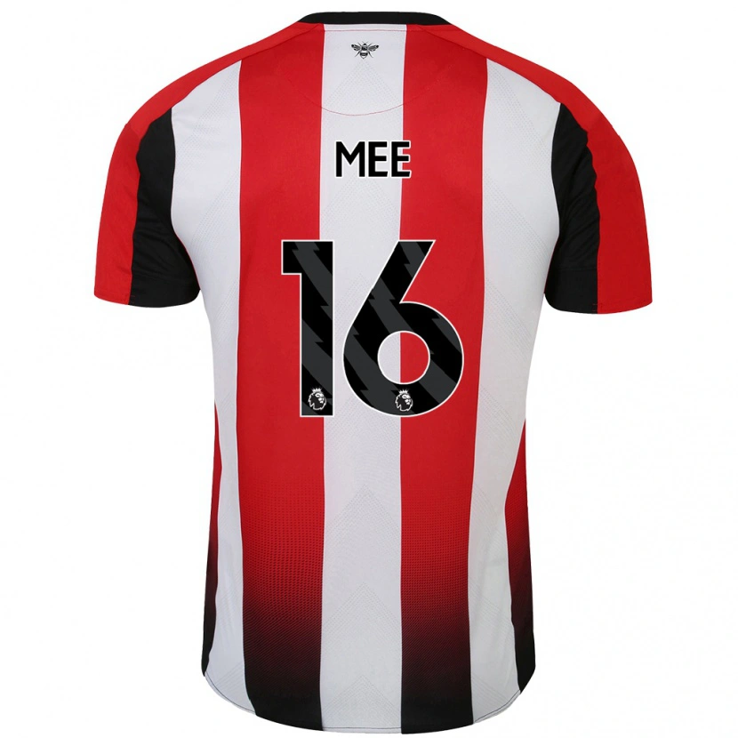 Danxen Dětské Ben Mee #16 Červená Bílá Domů Hráčské Dresy 2024/25 Dres