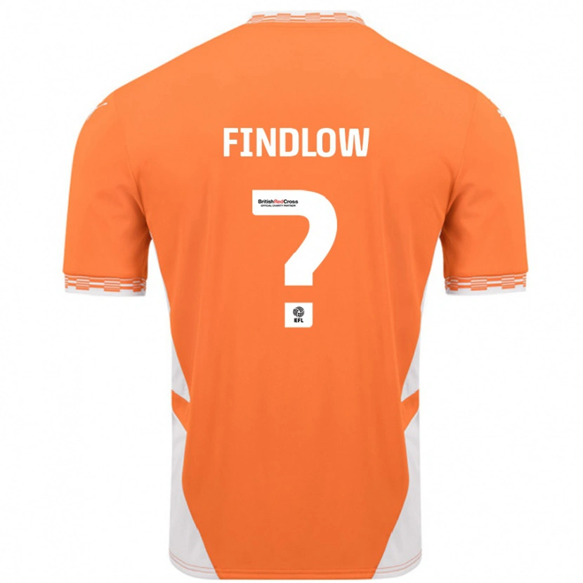 Danxen Dětské Luke Findlow #0 Oranžová Bílá Domů Hráčské Dresy 2024/25 Dres