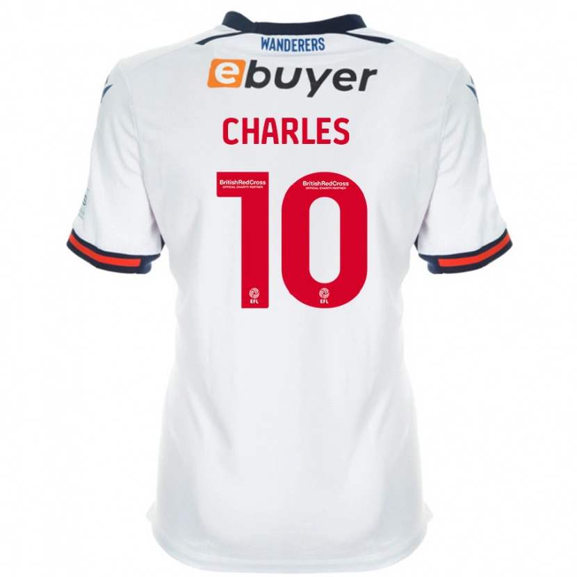 Danxen Dětské Dion Charles #10 Bílý Domů Hráčské Dresy 2024/25 Dres