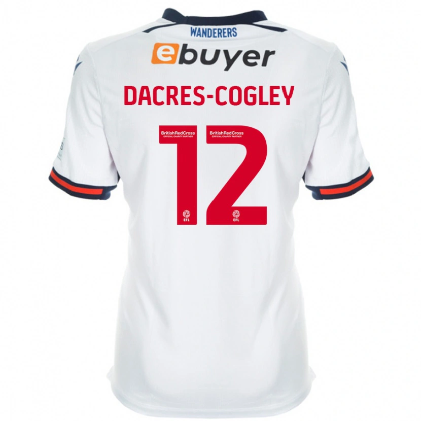 Danxen Dětské Josh Dacres-Cogley #12 Bílý Domů Hráčské Dresy 2024/25 Dres