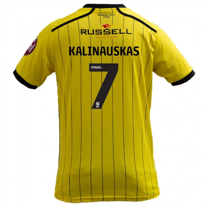 Danxen Dětské Tomas Kalinauskas #7 Žluť Domů Hráčské Dresy 2024/25 Dres