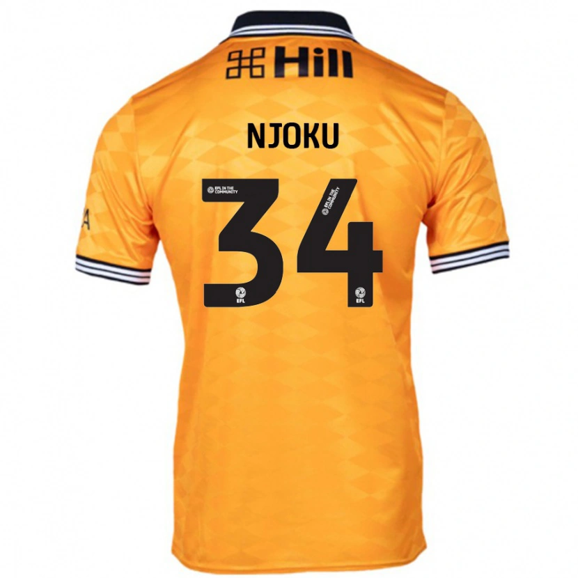 Danxen Dětské Brandon Njoku #34 Pomerančový Domů Hráčské Dresy 2024/25 Dres