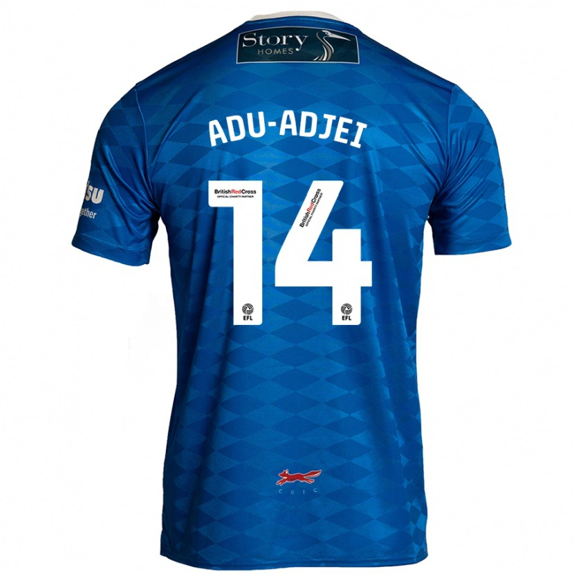 Danxen Dětské Daniel Adu-Adjei #14 Modrý Domů Hráčské Dresy 2024/25 Dres