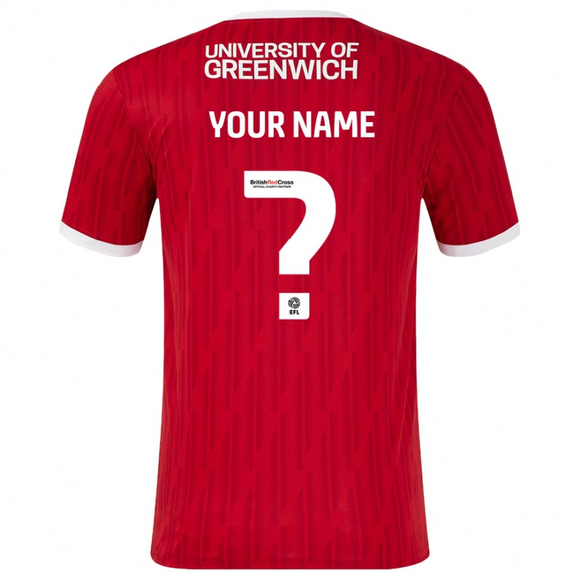 Danxen Dětské Tvé Jméno #0 Červená Bílá Domů Hráčské Dresy 2024/25 Dres