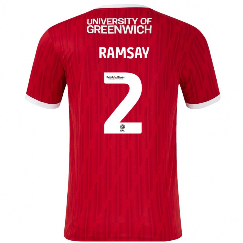 Danxen Dětské Kayne Ramsay #2 Červená Bílá Domů Hráčské Dresy 2024/25 Dres