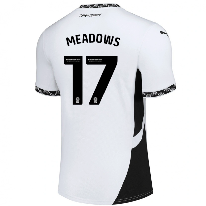 Danxen Dětské Helena Meadows #17 Bílá Černá Domů Hráčské Dresy 2024/25 Dres