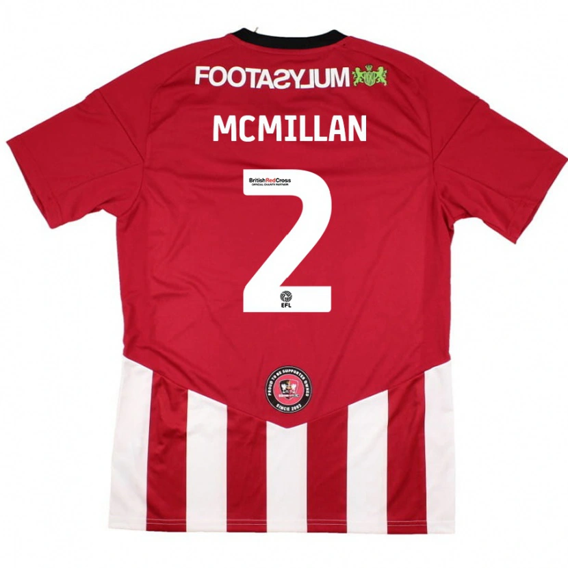 Danxen Dětské Jack Mcmillan #2 Červená Bílá Domů Hráčské Dresy 2024/25 Dres