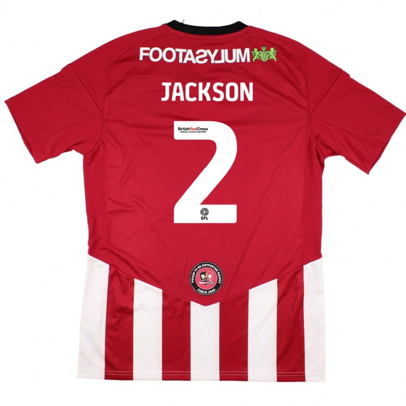 Danxen Dětské Bow Jackson #2 Červená Bílá Domů Hráčské Dresy 2024/25 Dres