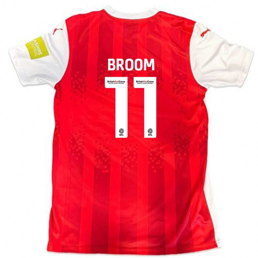 Danxen Dětské Ryan Broom #11 Červená Bílá Domů Hráčské Dresy 2024/25 Dres