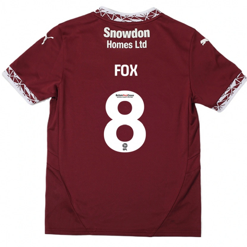 Danxen Dětské Ben Fox #8 Burgundské Domů Hráčské Dresy 2024/25 Dres