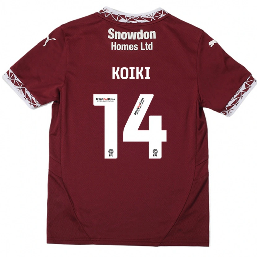 Danxen Dětské Ali Koiki #14 Burgundské Domů Hráčské Dresy 2024/25 Dres