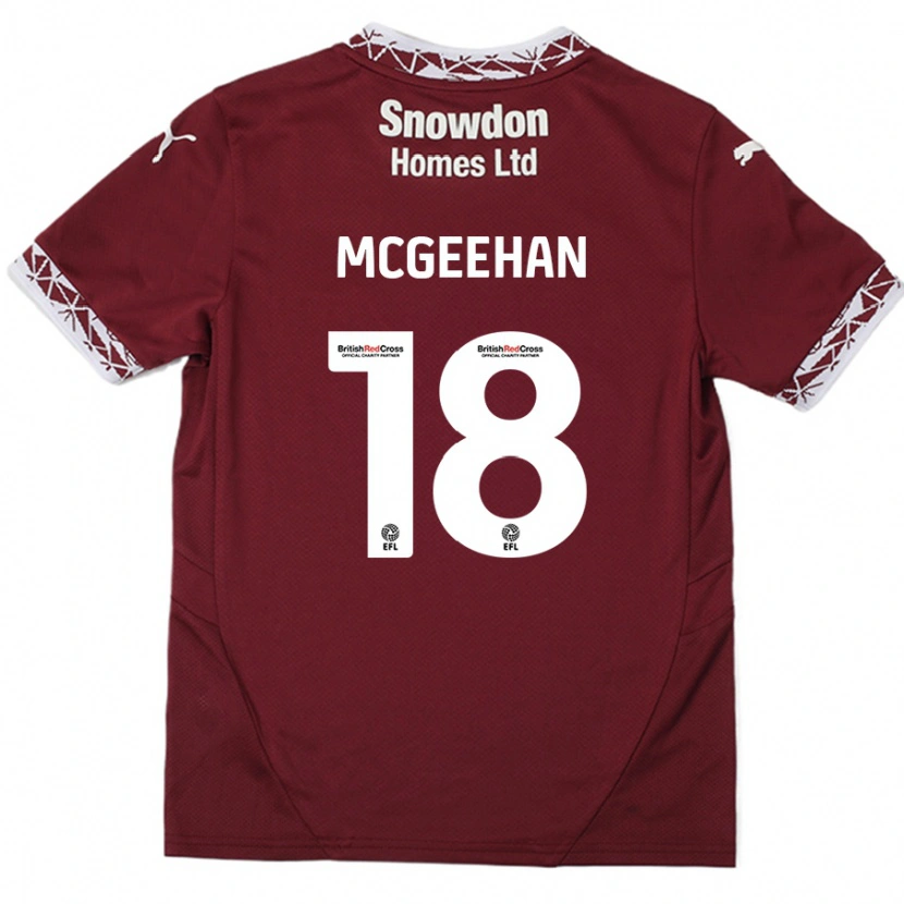 Danxen Dětské Cameron Mcgeehan #18 Burgundské Domů Hráčské Dresy 2024/25 Dres