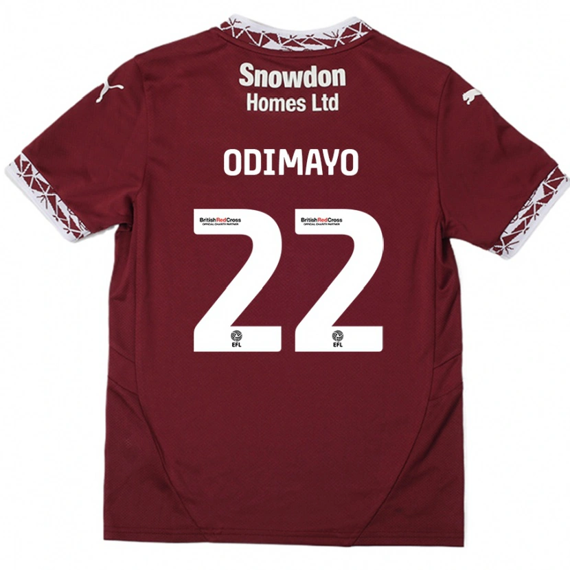 Danxen Dětské Akin Odimayo #22 Burgundské Domů Hráčské Dresy 2024/25 Dres