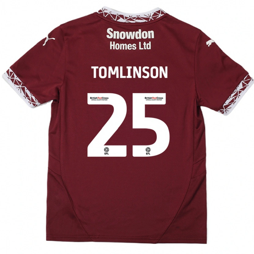 Danxen Dětské Josh Tomlinson #25 Burgundské Domů Hráčské Dresy 2024/25 Dres