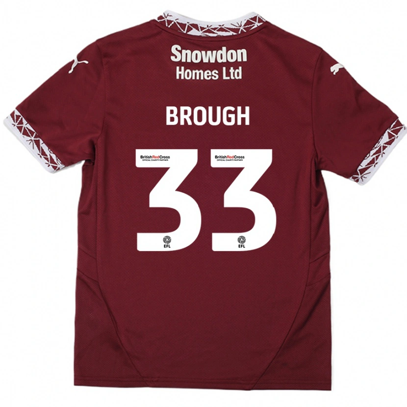 Danxen Dětské Patrick Brough #33 Burgundské Domů Hráčské Dresy 2024/25 Dres