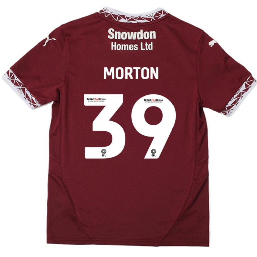 Danxen Dětské Callum Morton #39 Burgundské Domů Hráčské Dresy 2024/25 Dres
