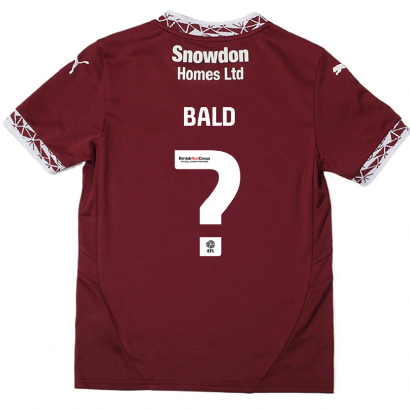 Danxen Dětské Marcus Bald #0 Burgundské Domů Hráčské Dresy 2024/25 Dres
