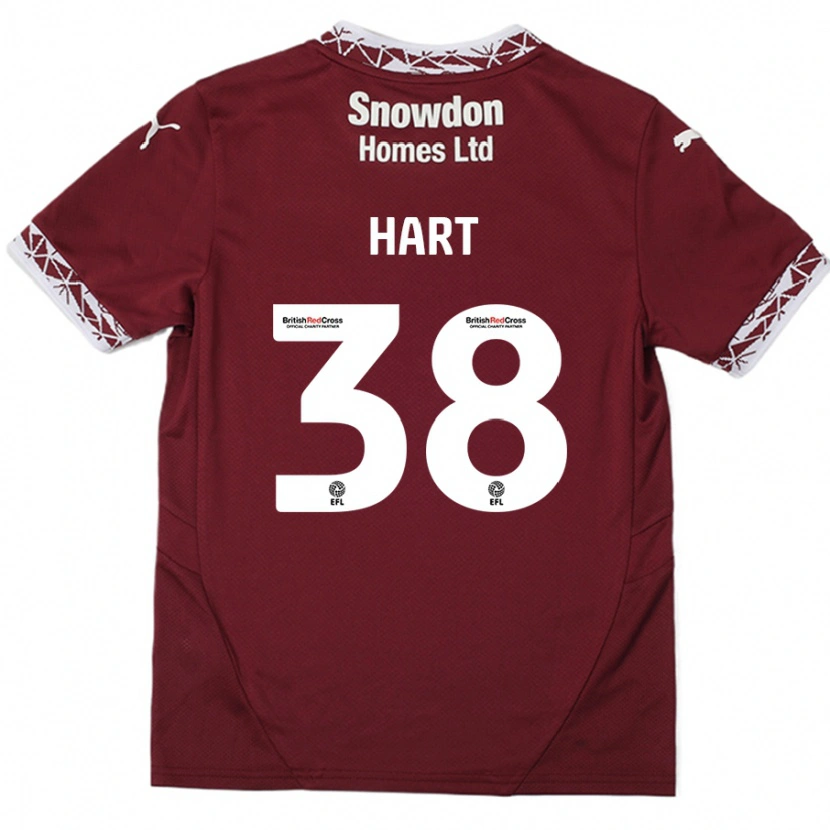 Danxen Dětské Jamari Hart #38 Burgundské Domů Hráčské Dresy 2024/25 Dres