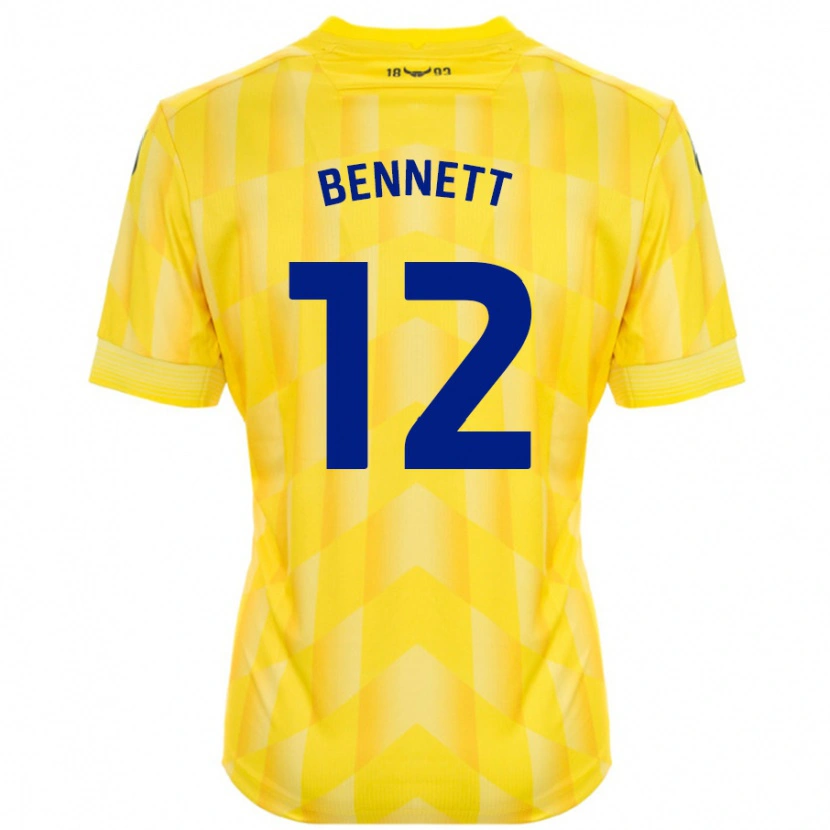 Danxen Dětské Joe Bennett #12 Žluť Domů Hráčské Dresy 2024/25 Dres