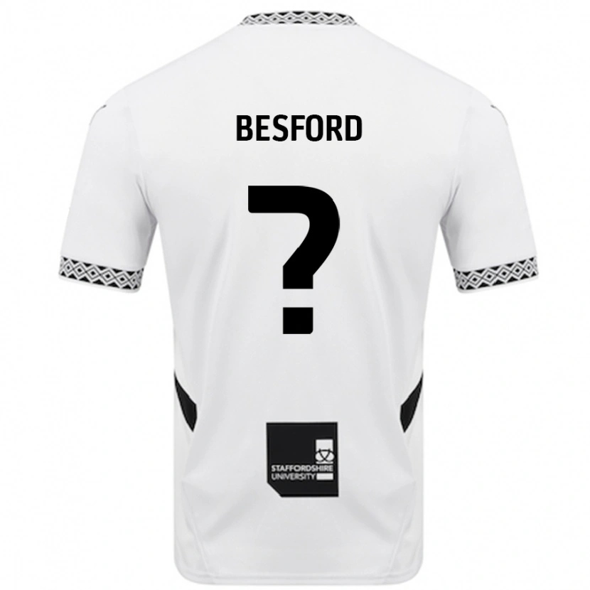 Danxen Dětské Callum Besford #0 Bílý Domů Hráčské Dresy 2024/25 Dres