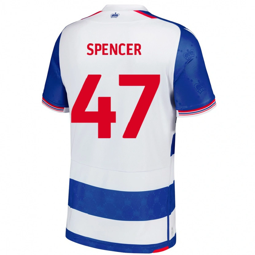 Danxen Dětské Shay Spencer #47 Modrá Bílá Domů Hráčské Dresy 2024/25 Dres
