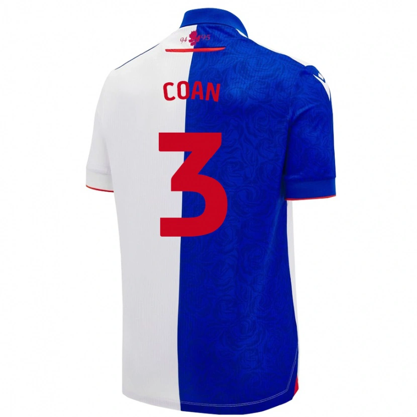 Danxen Dětské Hannah Coan #3 Nebesky Modrá Bílá Domů Hráčské Dresy 2024/25 Dres