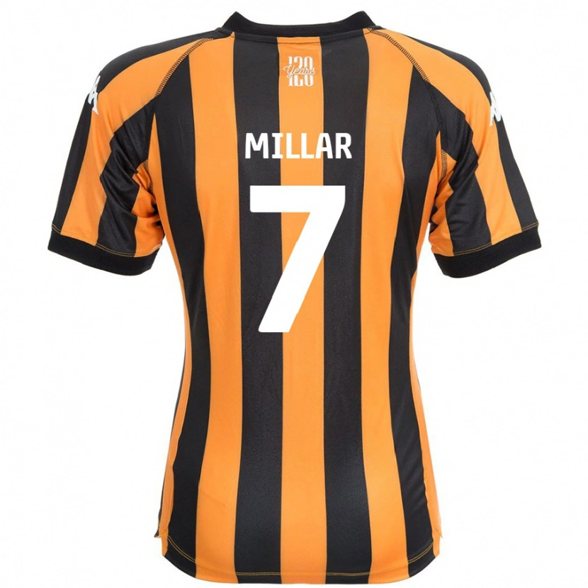 Danxen Dětské Liam Millar #7 Černá Ambra Domů Hráčské Dresy 2024/25 Dres