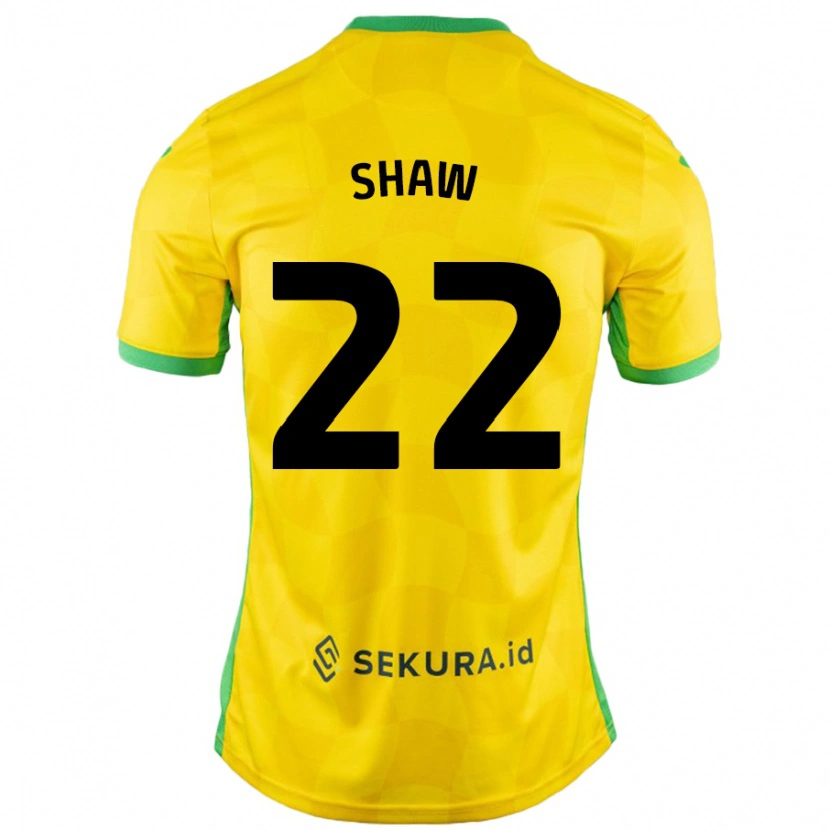 Danxen Dětské Shannon Shaw #22 Žlutá Zelená Domů Hráčské Dresy 2024/25 Dres