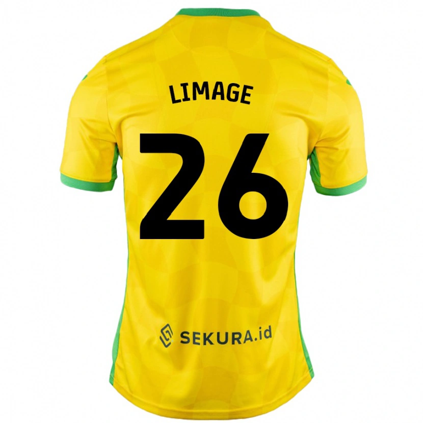 Danxen Dětské Felicity Limage #26 Žlutá Zelená Domů Hráčské Dresy 2024/25 Dres