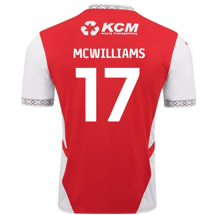 Danxen Dětské Shaun Mcwilliams #17 Červená Bílá Domů Hráčské Dresy 2024/25 Dres