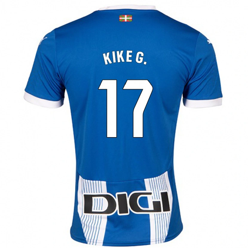 Danxen Dětské Kike García #17 Modrý Domů Hráčské Dresy 2024/25 Dres